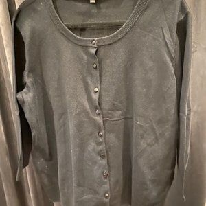 Talbots Womens Cardigan/Sweater Black 1X